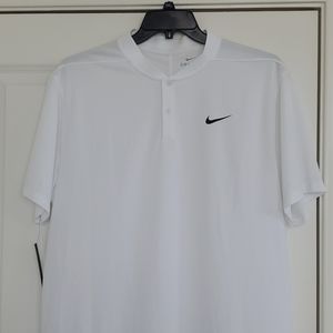 ⛳ NWT nike blade collar white dri fit polo size XL